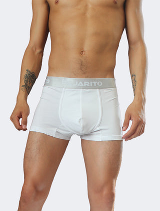 Pajarito White Trunk mens brief shorts